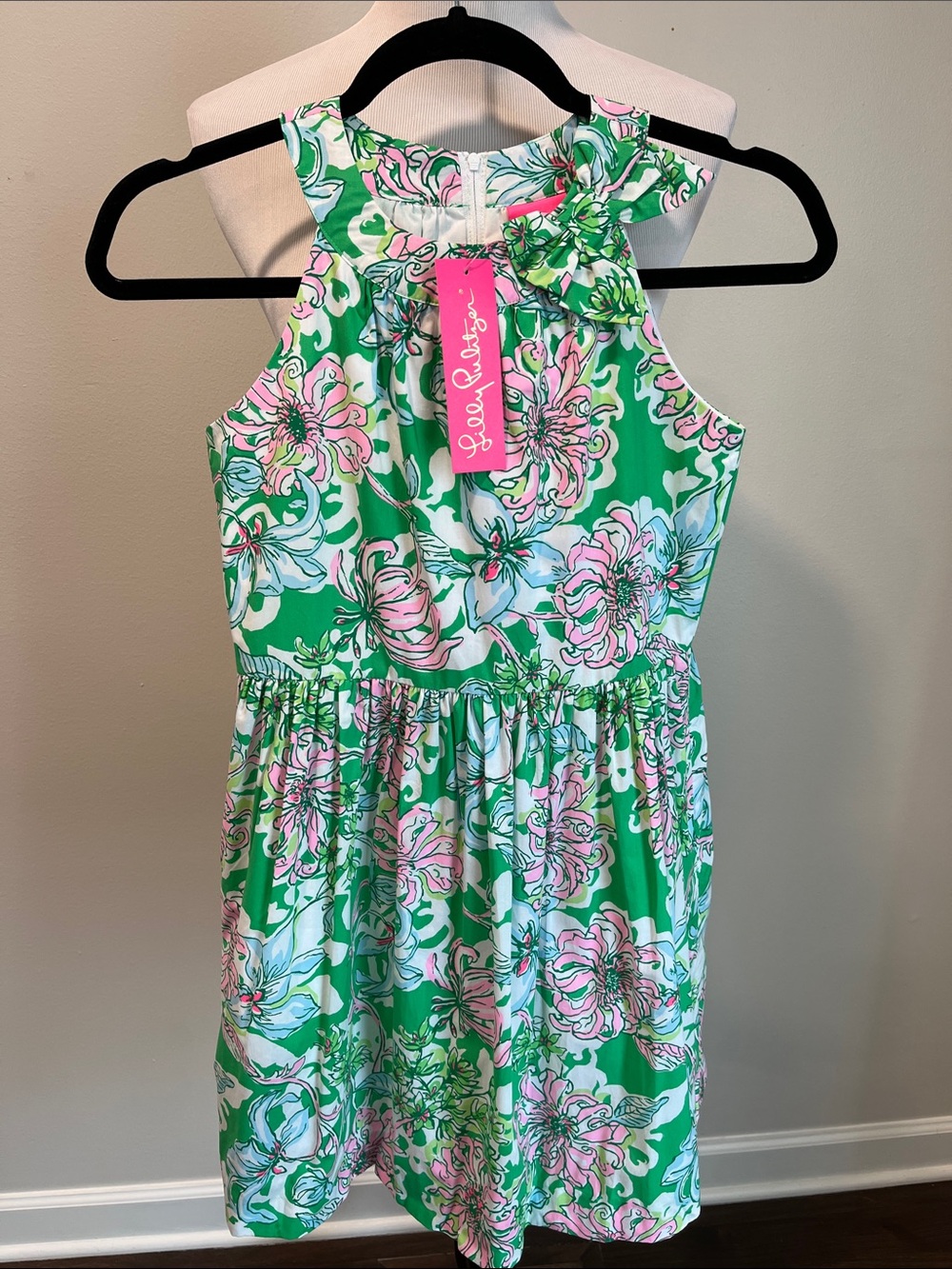 Lilly Pulitzer Green Floral Girls' Josephine Dress Retail $108.